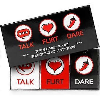 Romantic Game for Couples, Talk Flirt Dare Cards - Strengthen Bond, Date Night Fun, Couples Card Game with Three Levels
