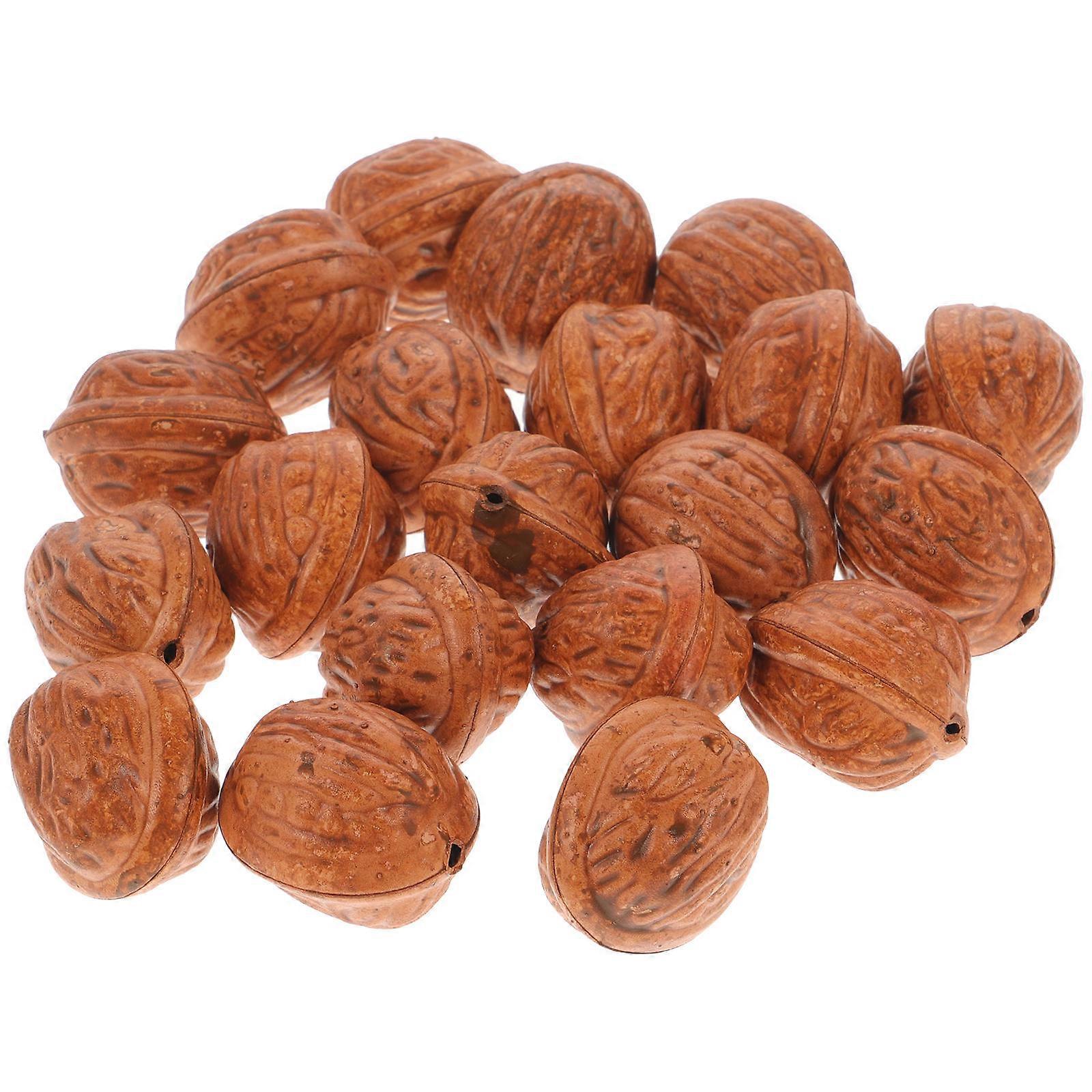 Artificial Nuts for Decoration 20Pcs Walnut Simulation Models Lifelike