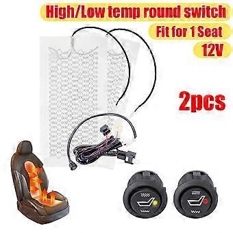 2/4Pcs Universal Car Seat Heating Pad bon Fiber Heated 12V Car Seat Heater heating Pads Winter Warmer Car Seat Cover