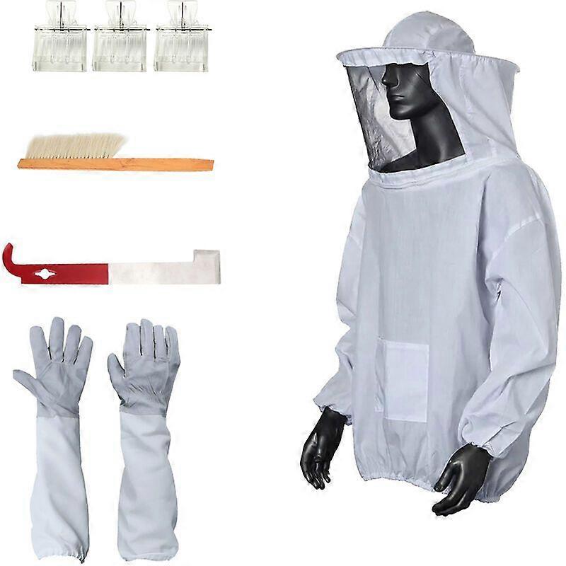 Beekeeping tool set, beekeeping breathing apparatus