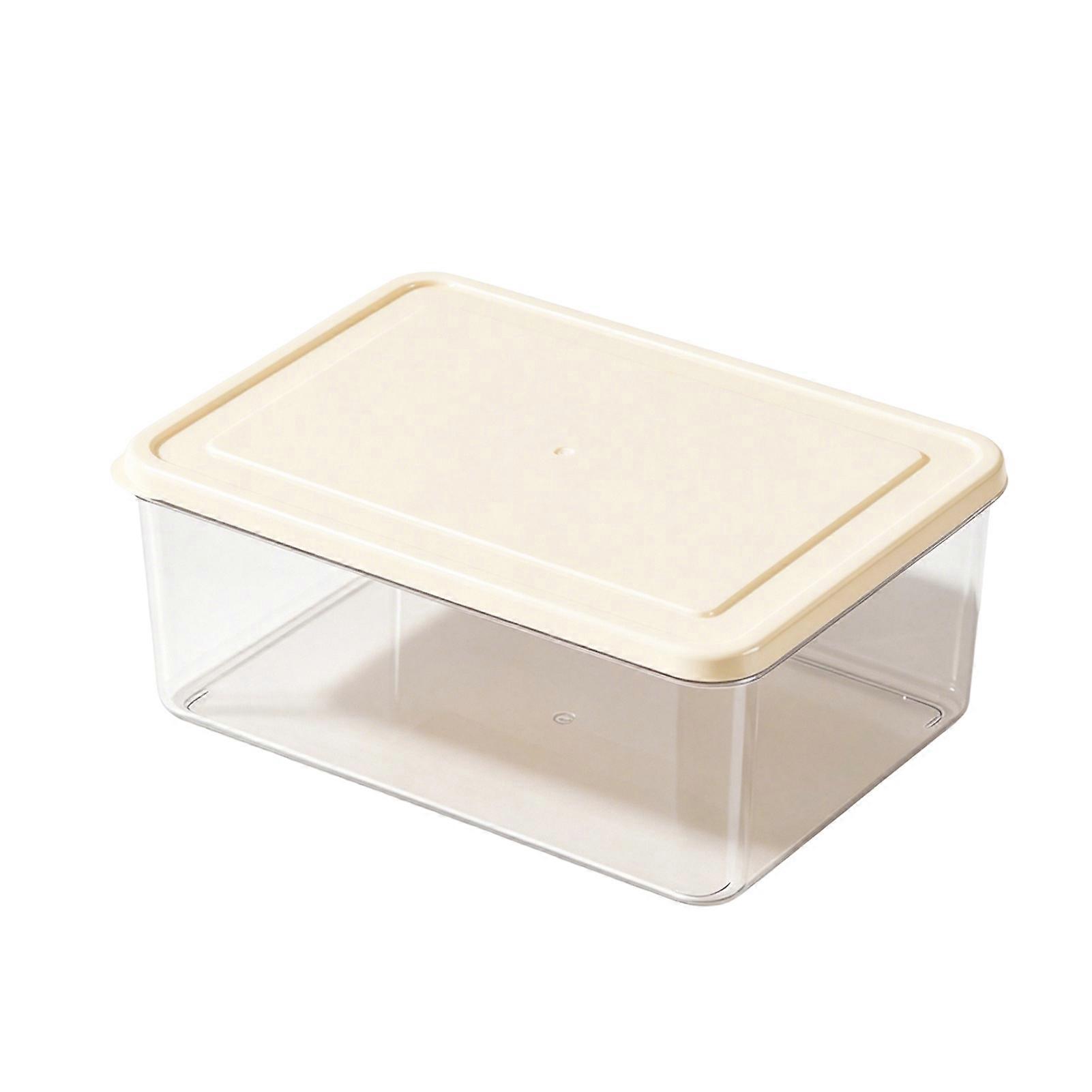 Storage Box for Fridge - Clear Stackable with Lid for Food