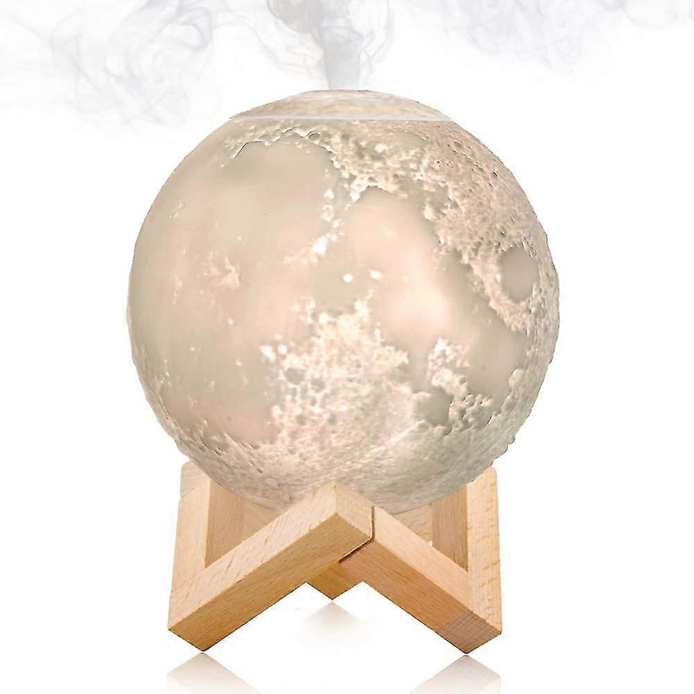 Humidifier Aromatherapy Diffuser, LED Desk Moon Lamp with Cool Mist Humidifier Function, Adjustable