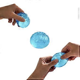 Squeezable Bun Toy (Blue) - Portable, fun, made of soft, resilient, and pliable material, perfect for finger dexterity training.