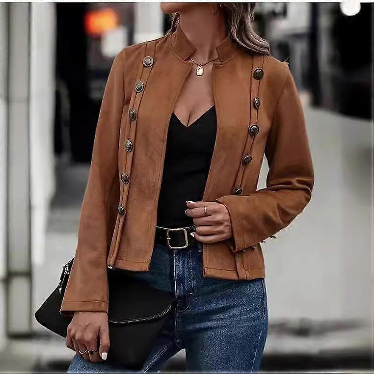 Women's Short Suede Leather Jacket in Multiple Colors