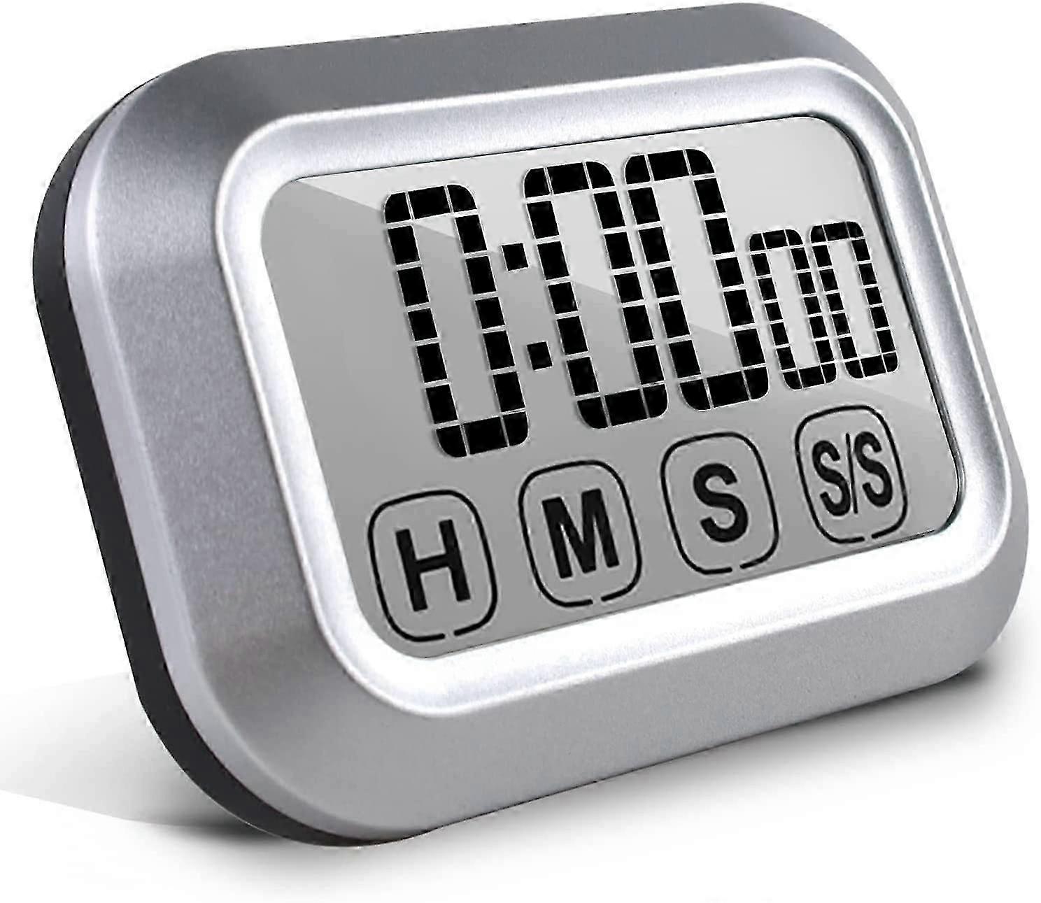 Digital Kitchen Timer Touch Screen for Cooking, Magnetic Countdown Count Up Timer with Loud Volume, Large LED Display Large Digits Timer - Easy Use fo