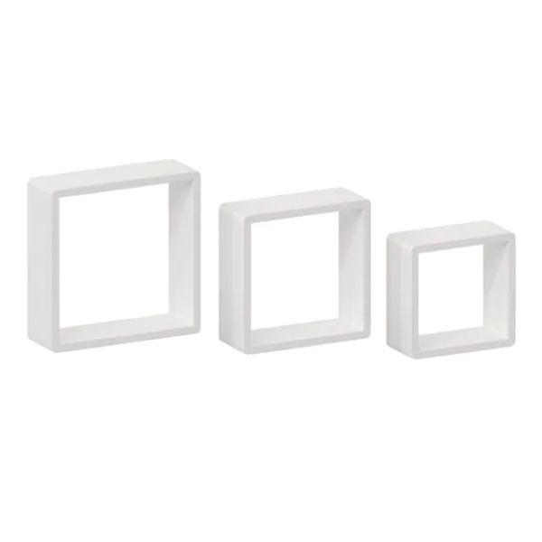 Rounded Square Shelves - 3 Pack White