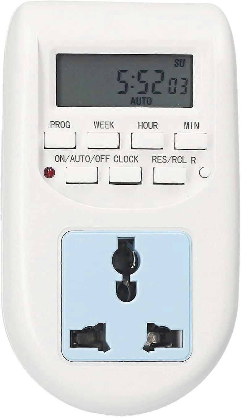 Plug-in Digital Timer Switch Weekly Programmable Electrical Timer Socket 16