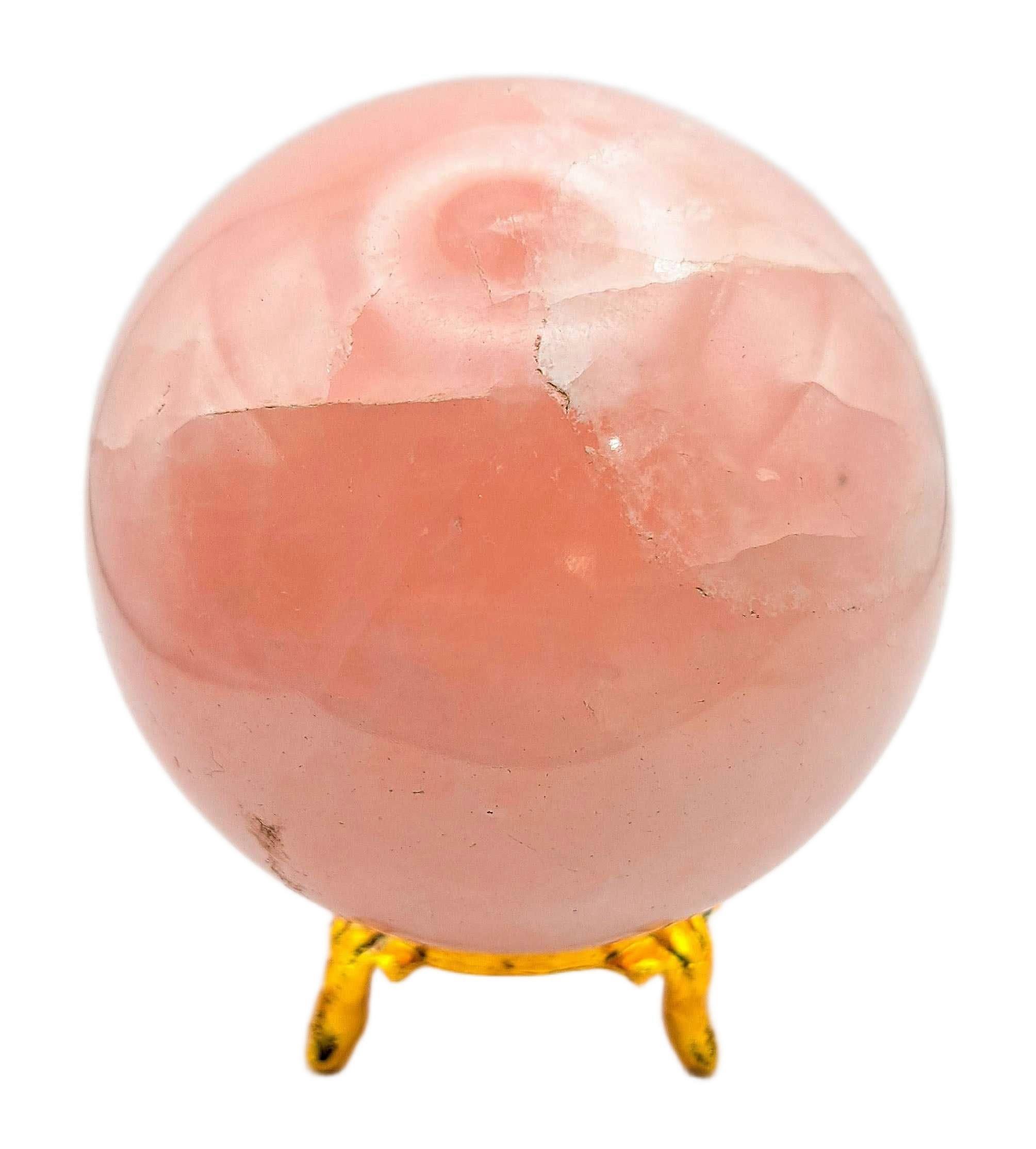 437g 69mm Pink Rose Quartz Crystal Sphere Quartz Healing Ball
