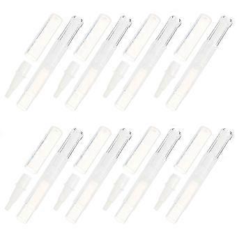 Empty Pens for Holding Use 10Pcs Transparent Nail Oil Pen with Brush Tip