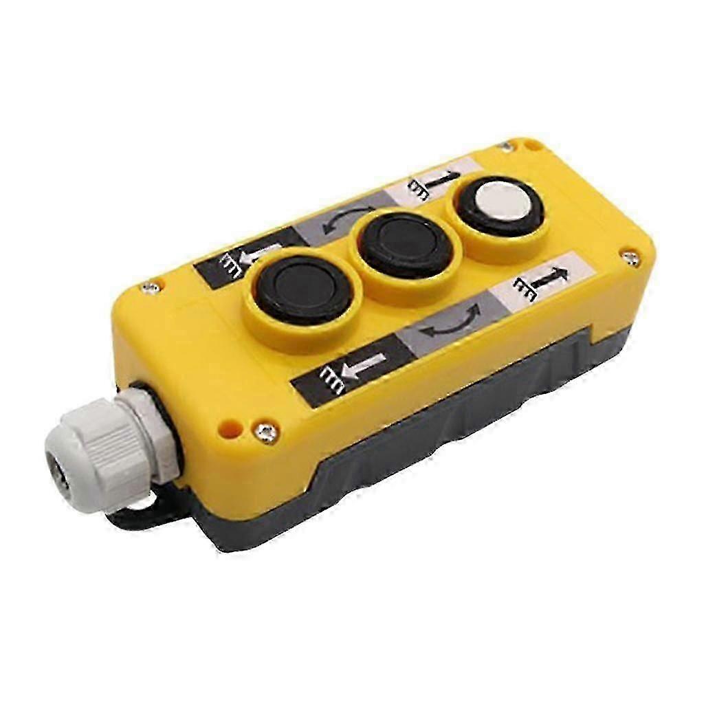 Crane Trailer Hoist Push Button Switch, 3 Button Industrial Remote Control Edition 0617