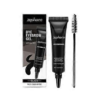Zephoco waterproof and long-lasting eyebrow cream (black) for daily decoration, with a smooth and natural color rendering effect