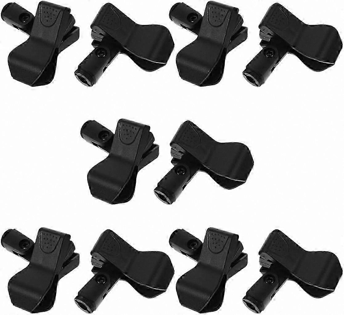 Secure Microphone Cable Management: 10-Piece Microphone Clip & Cable Clamp Adapter Set