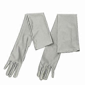 Versatile Wedding, Prom & Opera Gloves | Pair of 55 cm Long Elbow Evening Design in Grey