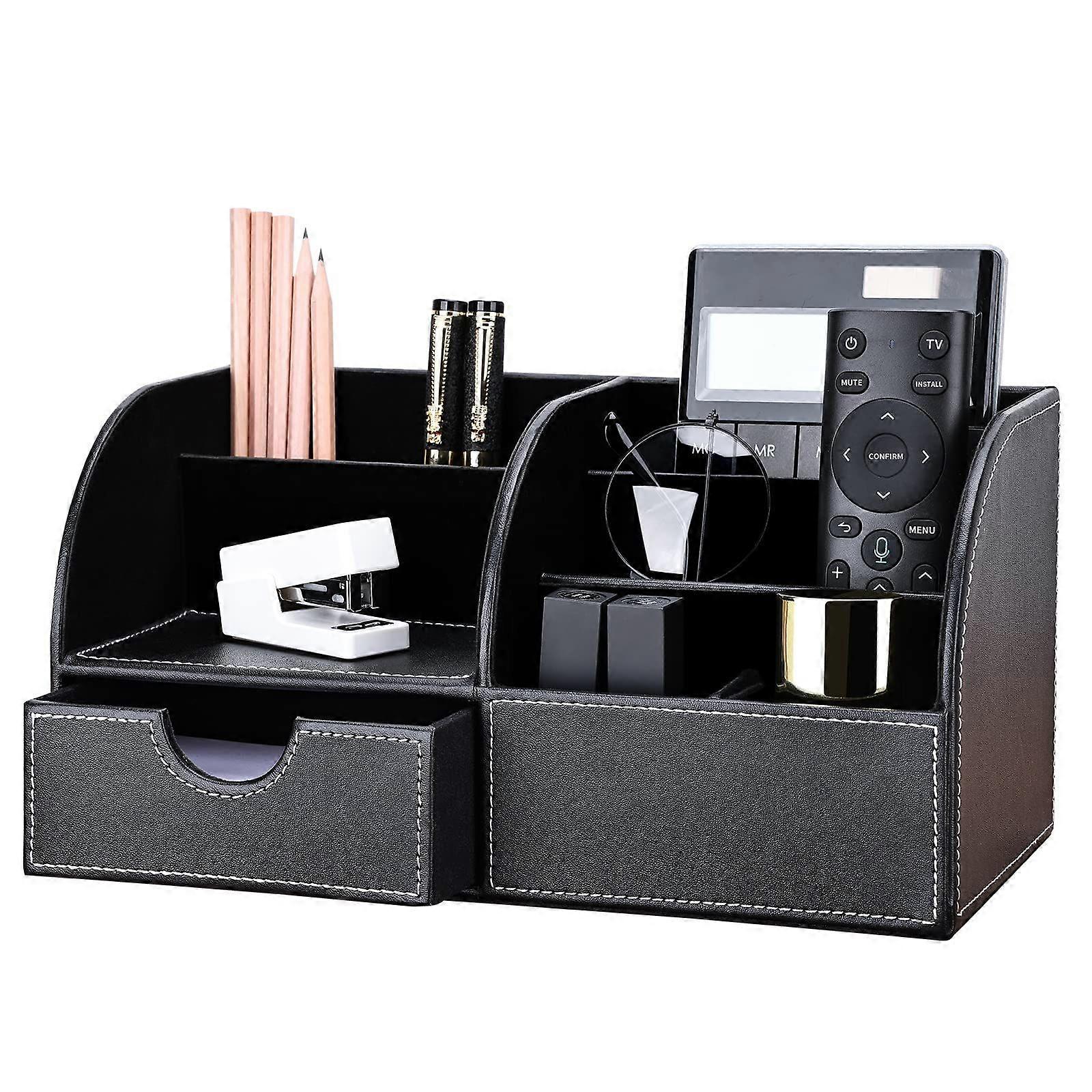 Leather Desk Organizer, Compartments, Multi-function