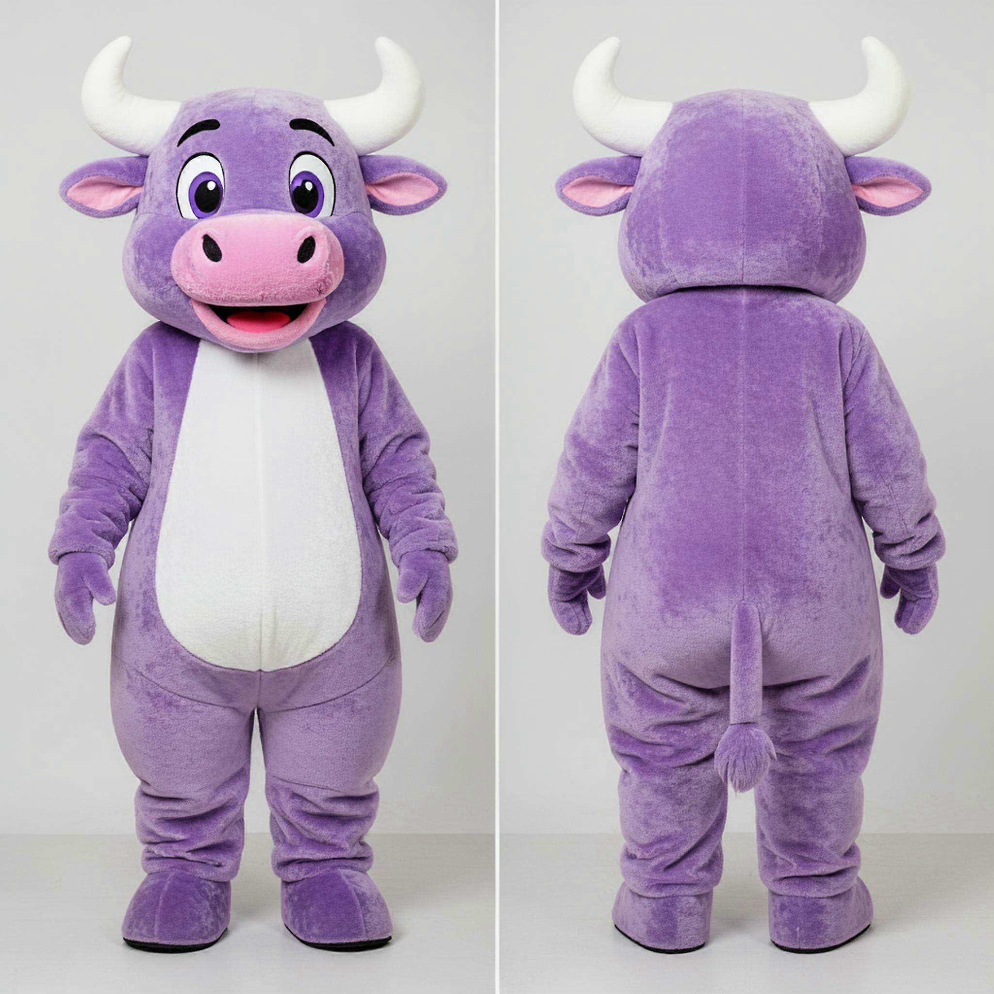 MASTICOT Lavender Rounded Bull Mascot