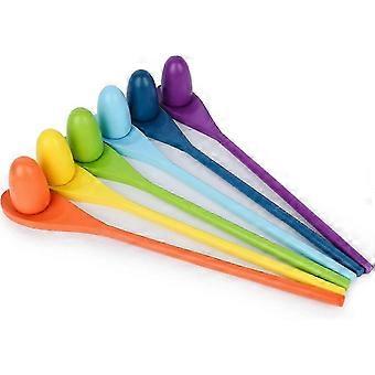 Juego de carreras de huevos y cucharas de madera de 12 piezas para niños, ideal para la búsqueda de huevos de Pascua al aire libre.
