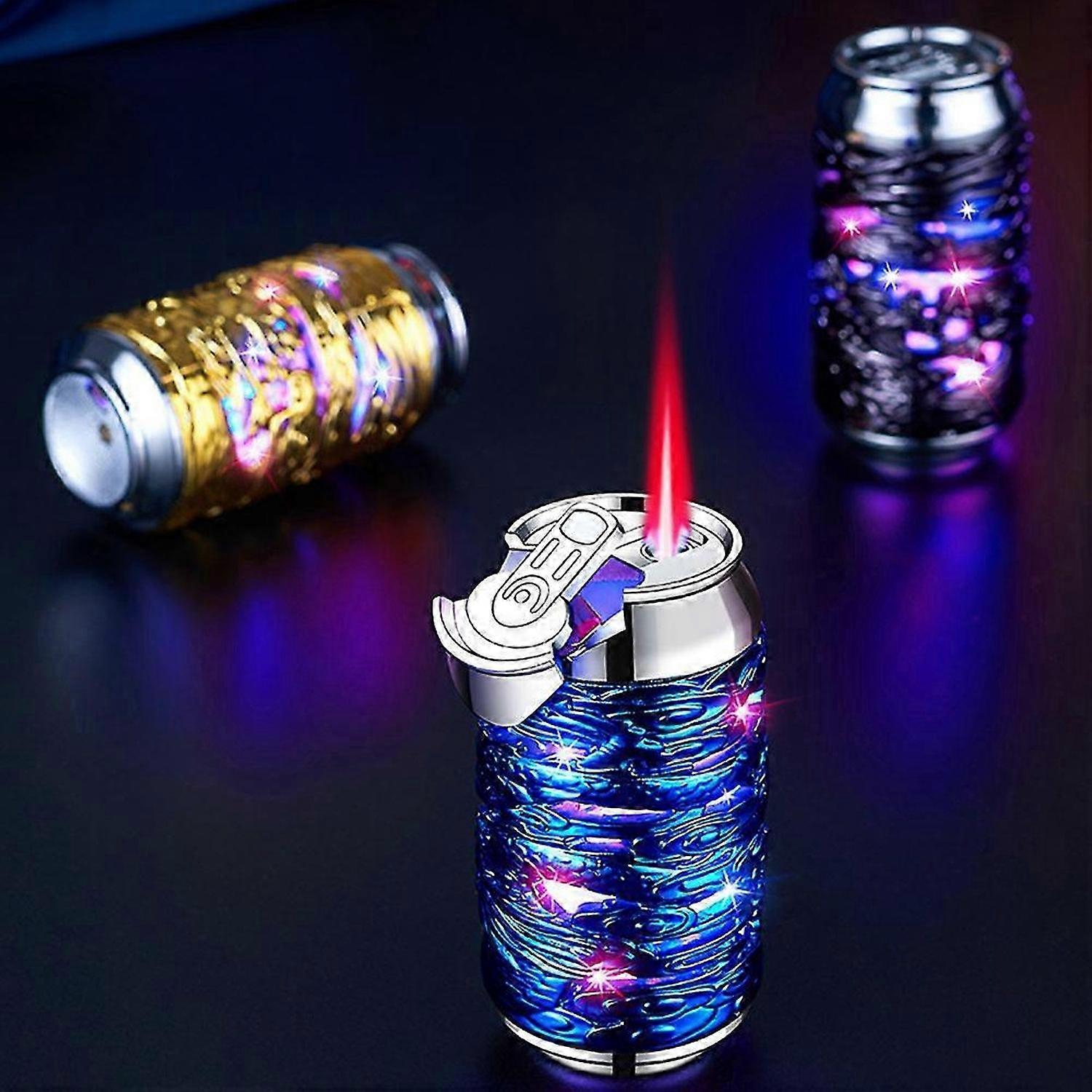 Novelty Present Lighter for Men Powerful Windproof Red Flame Ignition Dad Present