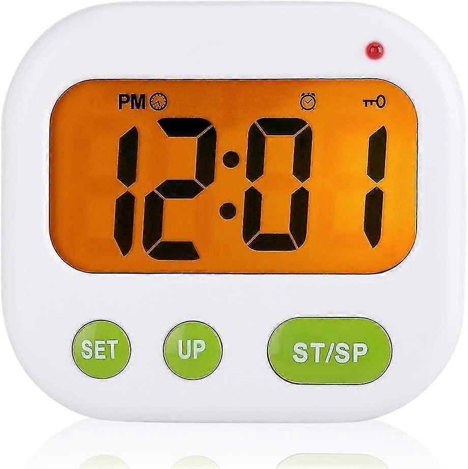 Väckarklocka Digital LCD Vibration Clock Batteridriven Modern Portable Timer Clock Fg