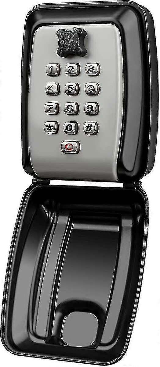 Key Lock Box, Wall Mounted Key Storage Box with 12-Digit Keyboard Combination, Resettable Code, Large Capacity, Waterproof Security Lock Box