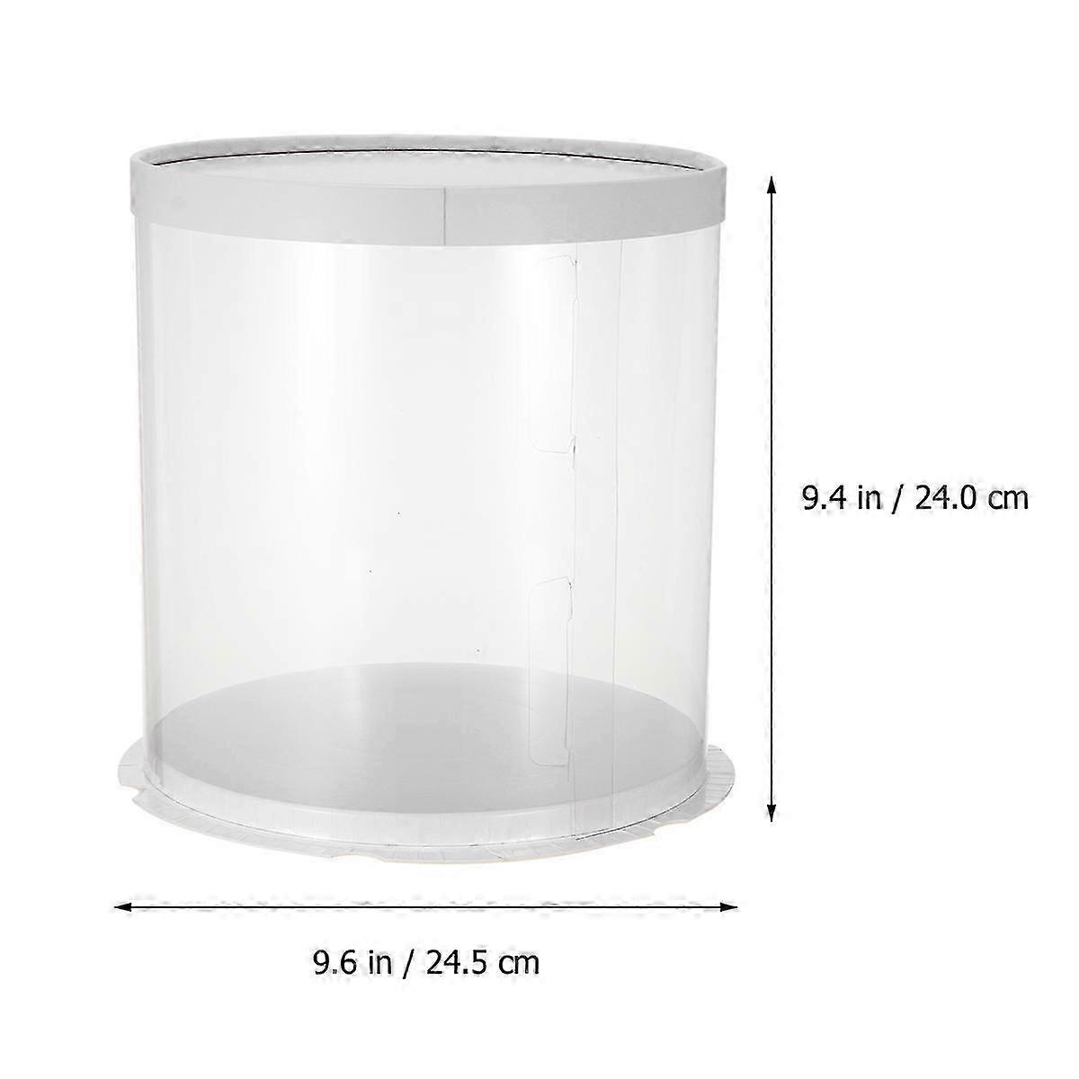 Bakery Boxes Transparent Cake Box for Cake Storage White Double-Layer Plastic