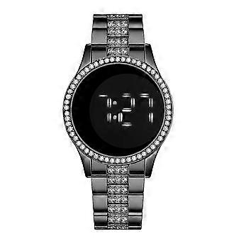 Stainless Steel Women Fashion Watch Clock, Casual Dress Wrist Crystal Jewelry with Quartz Movement and Simple Style