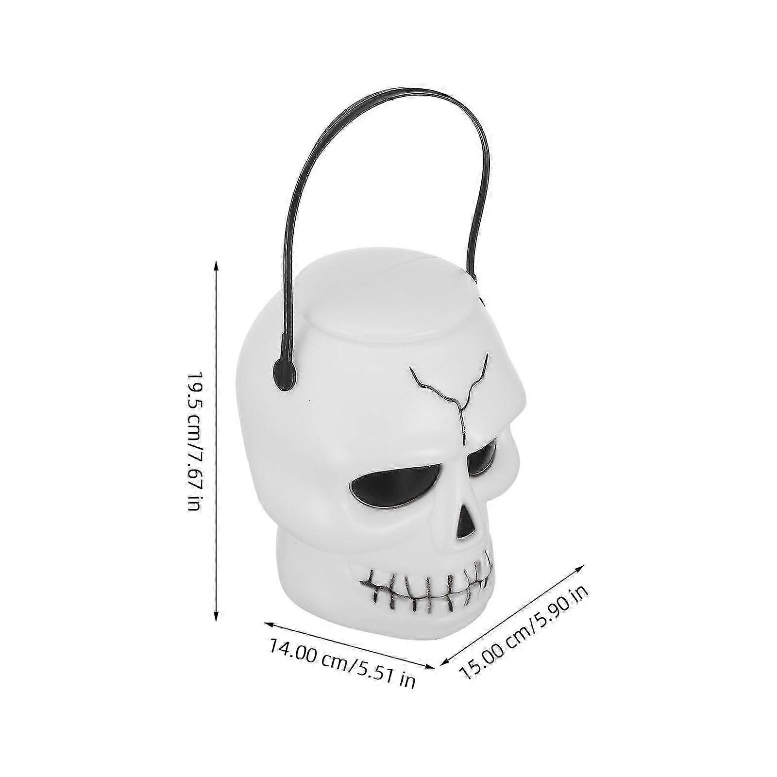 Halloween Candy Bucket Skull Shape for Candy Storage
