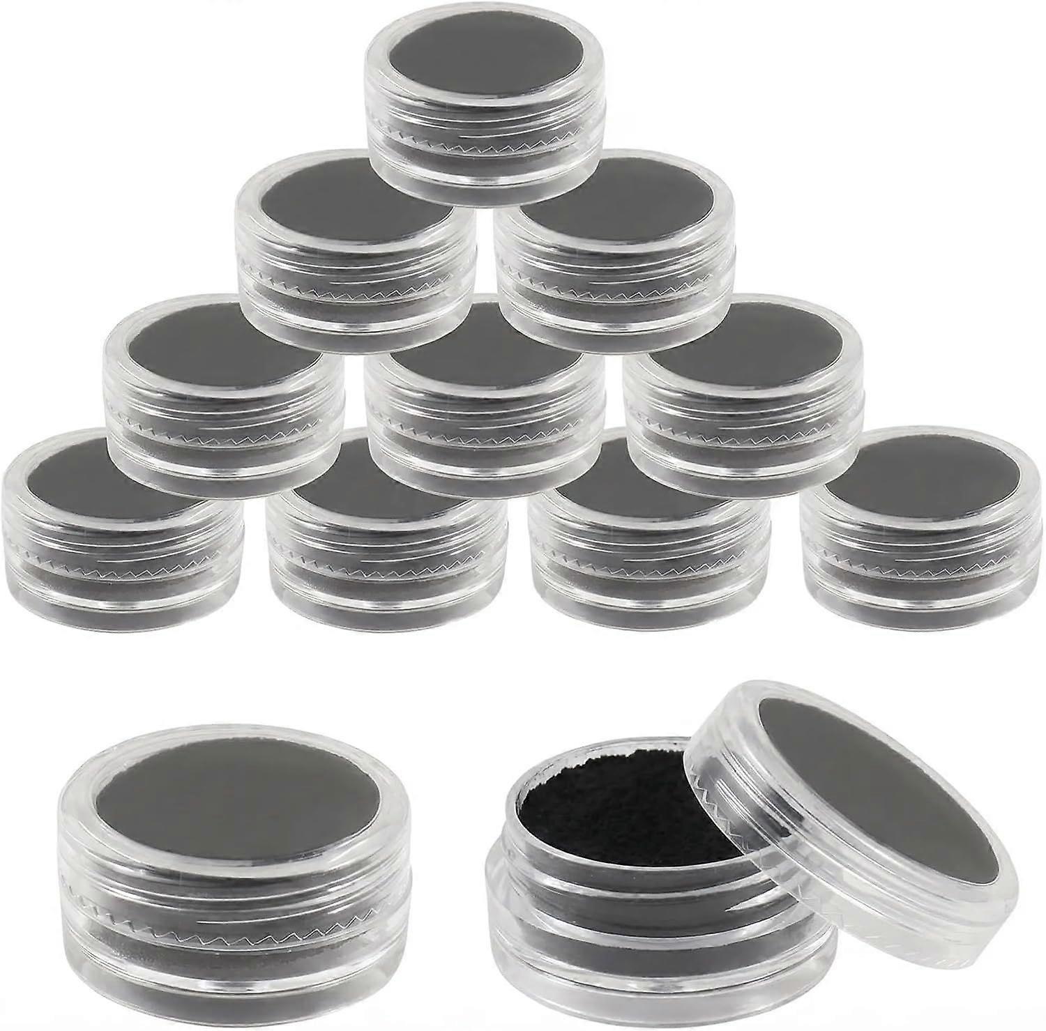 12 Pcs Black Round Gem Display Case