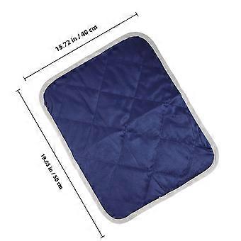 Heated Pet Pad Self Warming Pet Bed for Home in Navy Cloth Fabric