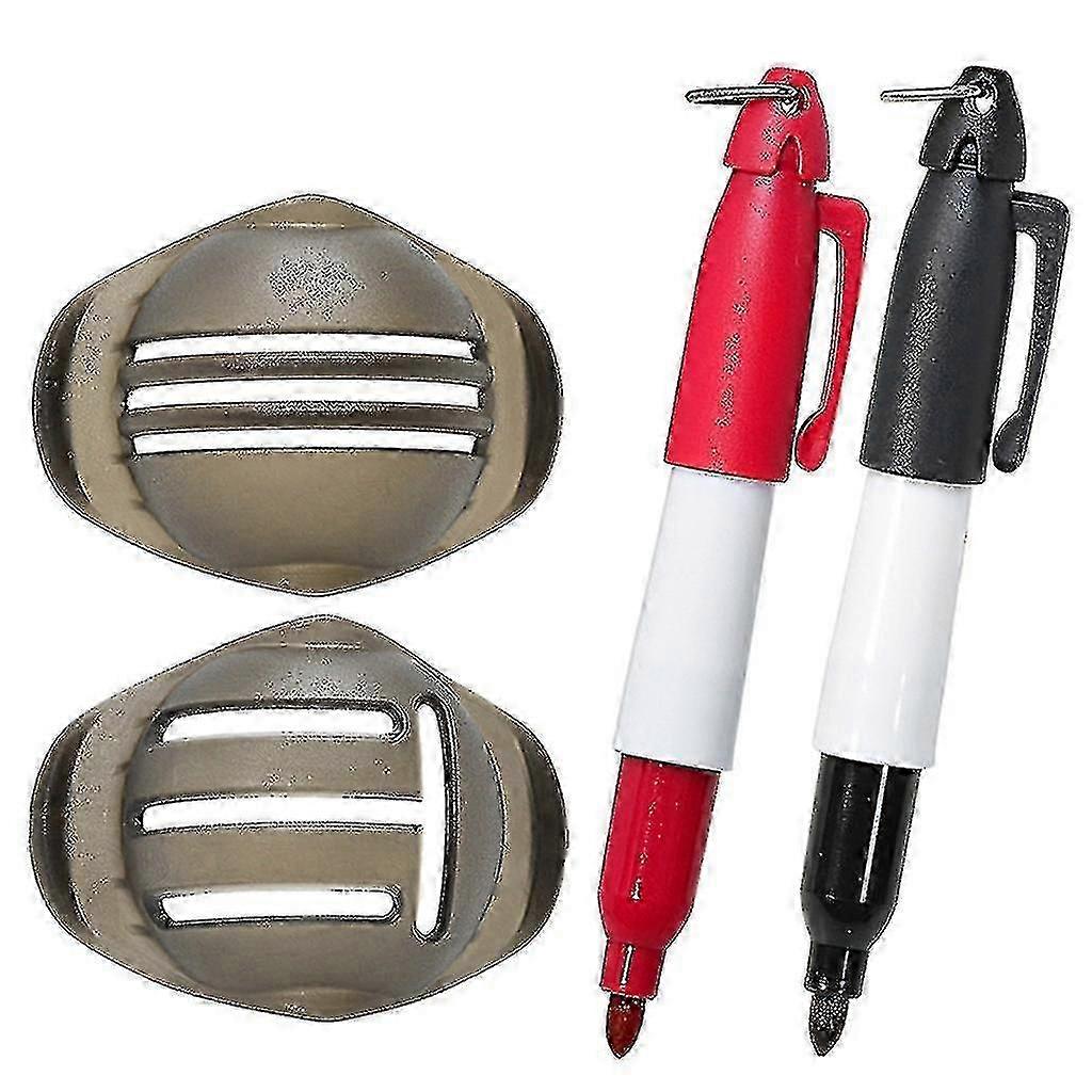 2pcs Golf Ball Line Er Ing Template Alignment Putting Mar Set