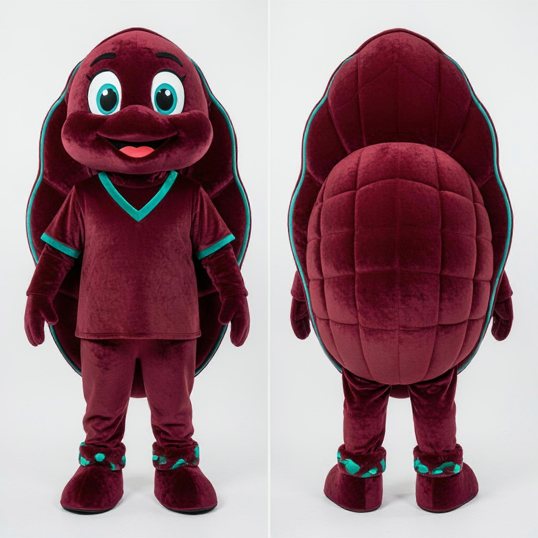 MASTICOT Maroon Velvety Oyster Mascot