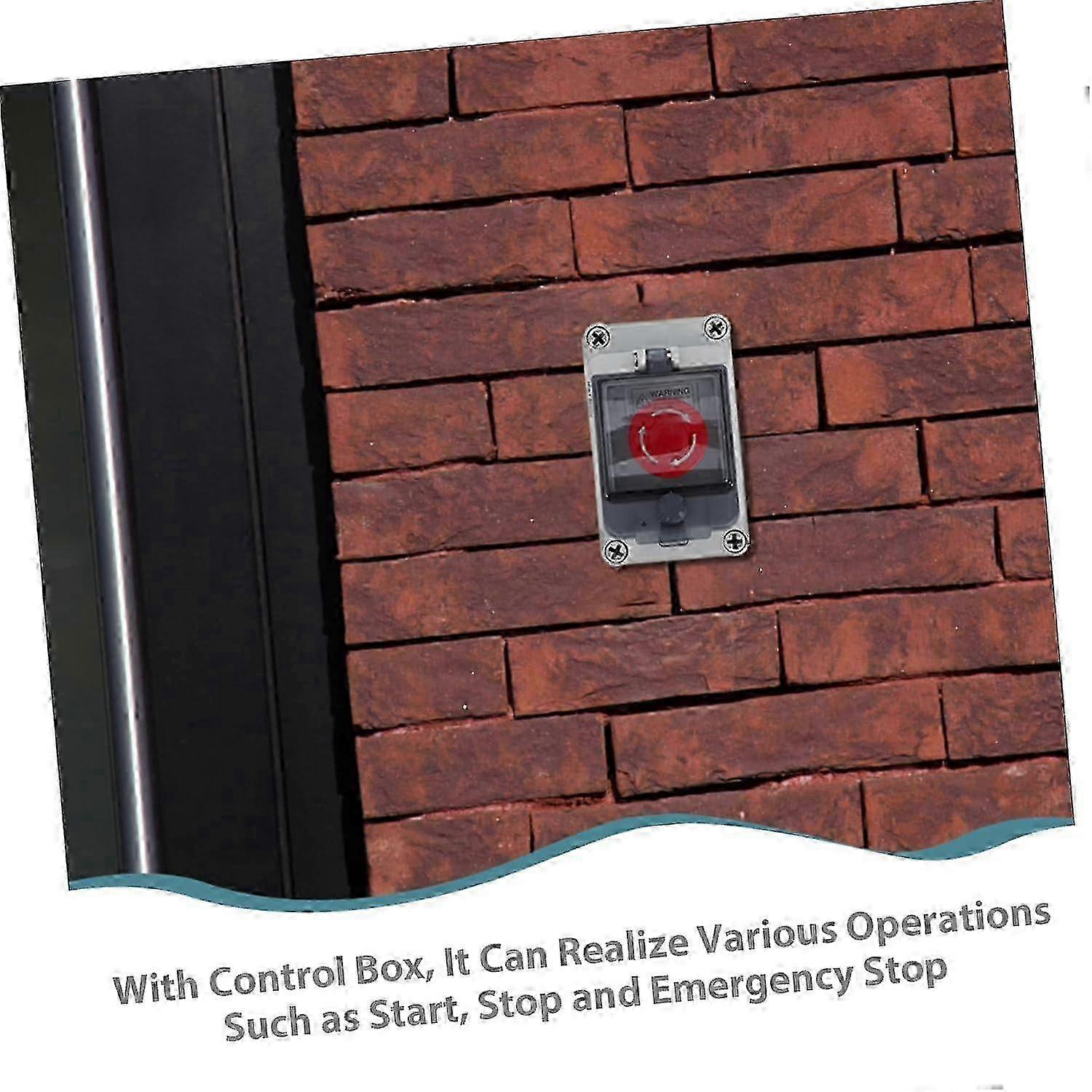 Waterproof Emergency Stop Button Switch with Transparent Cover, Panel Mount