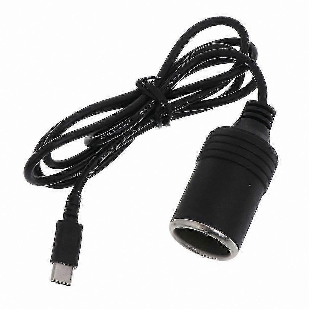 12V 5A USB-C to Car Cigarette Lighter Socket Adapter Converter