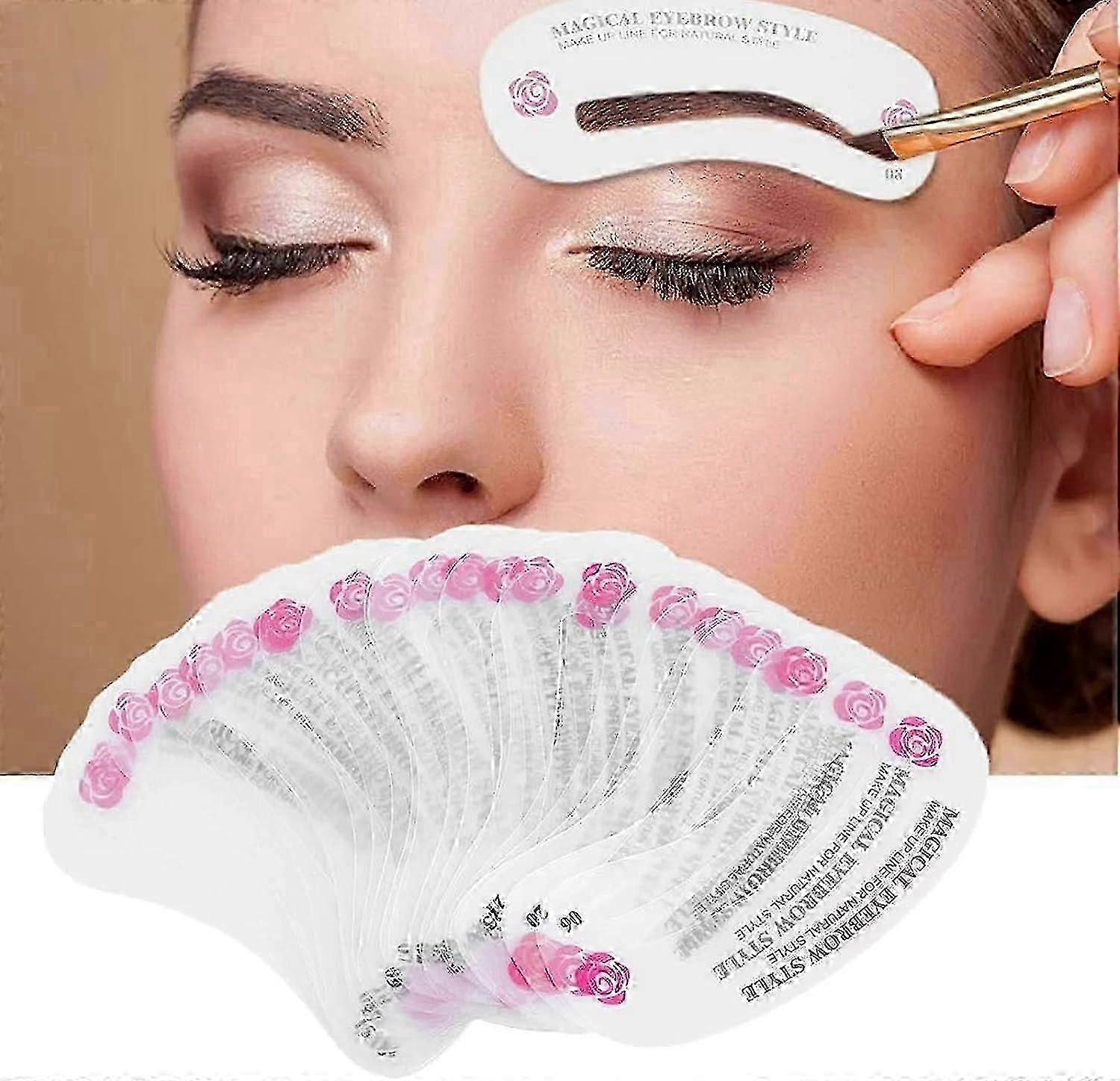 24-Piece Precision Eyebrow Stencil Set