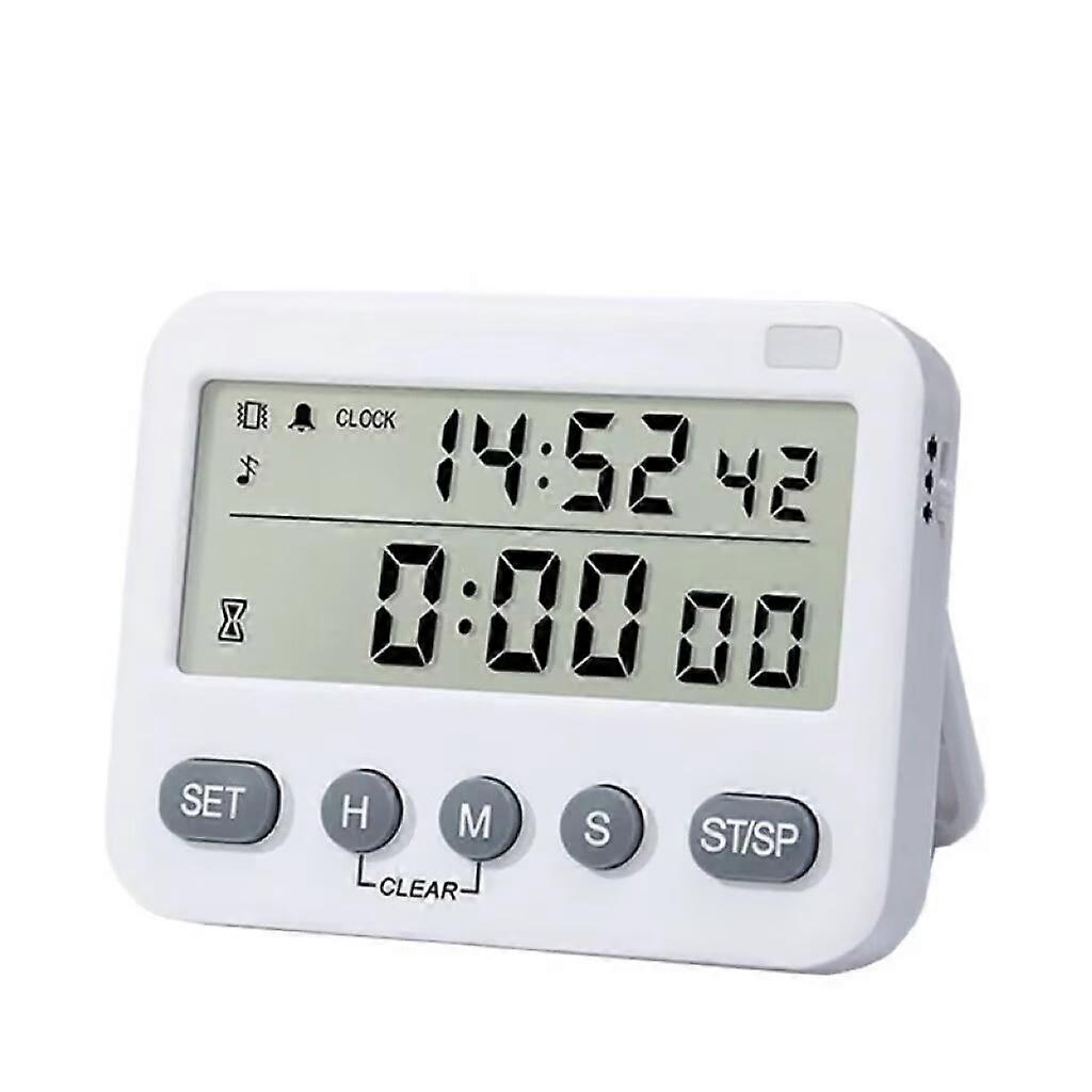 Dual Digital Timer Large LCD Display Cooking Countdown Timers Kitchen Memory Function Study Stopwatch with Vibration
