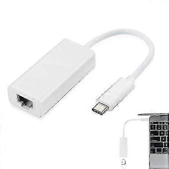 USB-C and Type-C to RJ45 Ethernet LAN Network Adapter, 10-100 Mbps, Bus-Powered, Compact, Compatible with USB-C and Type-C Devices, 1 Pack