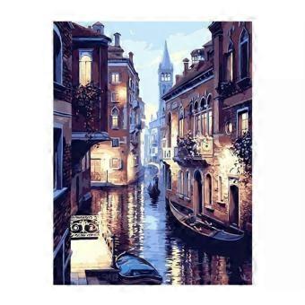 Charming Venice Canal Twilight Cityscape Wooden Puzzle RNB1417