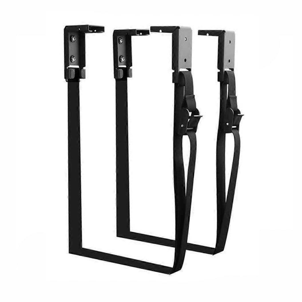 Under Desk CPU Holder Adjustable Metal Computer Tower Stand with Wheels Black Universal PC Mount