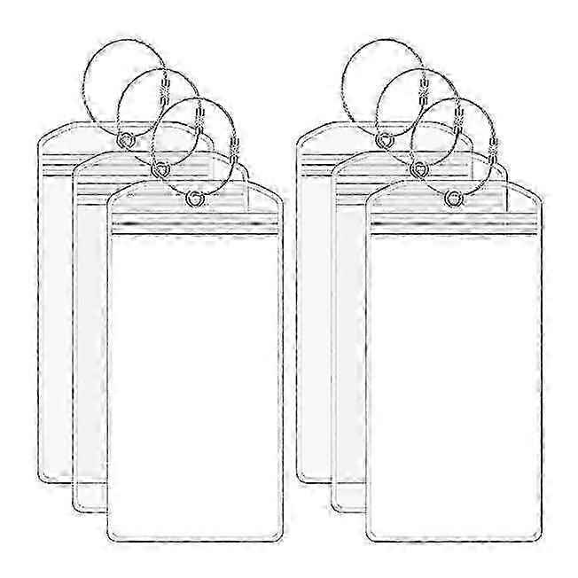 Durable Clear Zip Luggage Tag Set