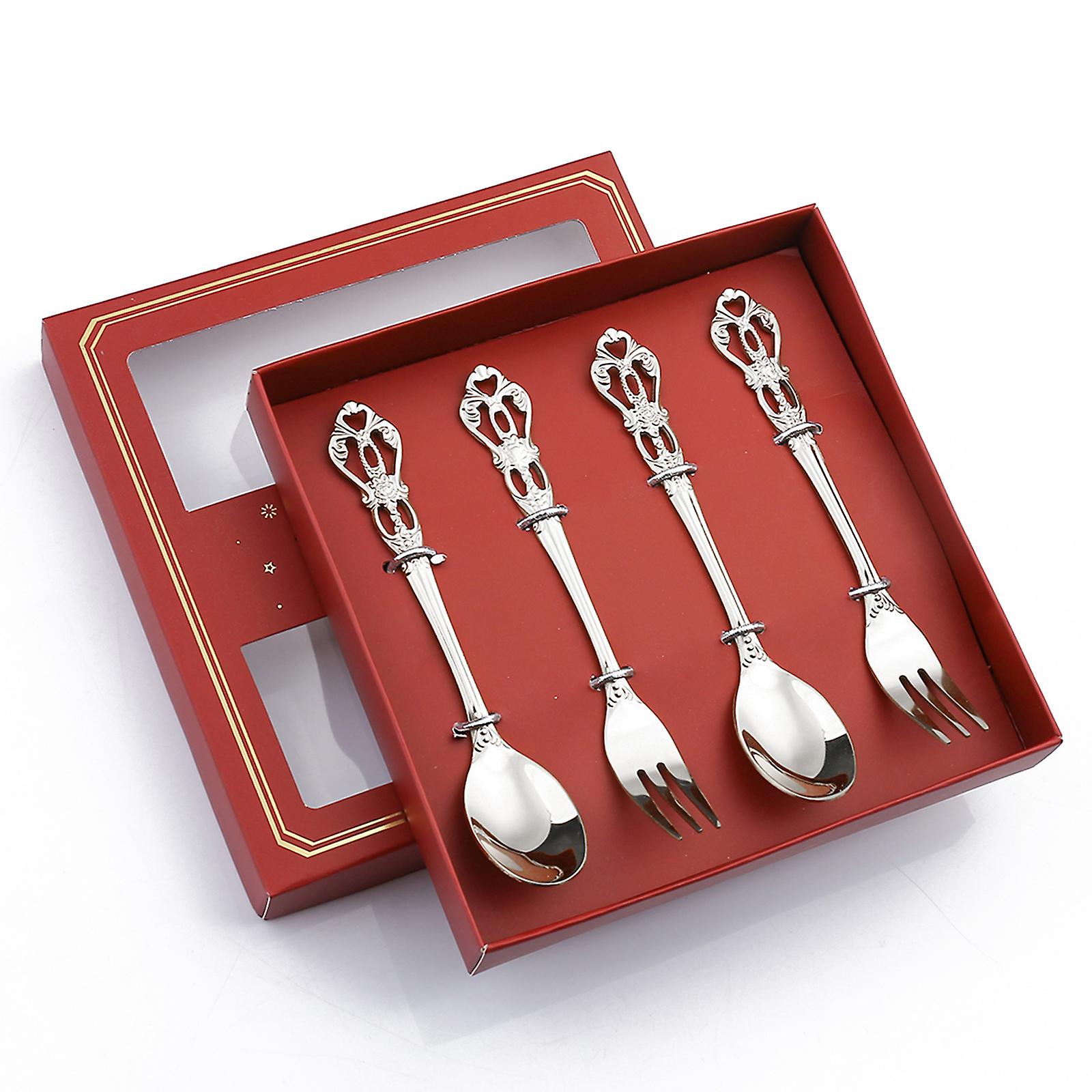 Creative Tableware Dessert Spoon Fork Set Stirring Mixing Cake Spoon Fruit Fork