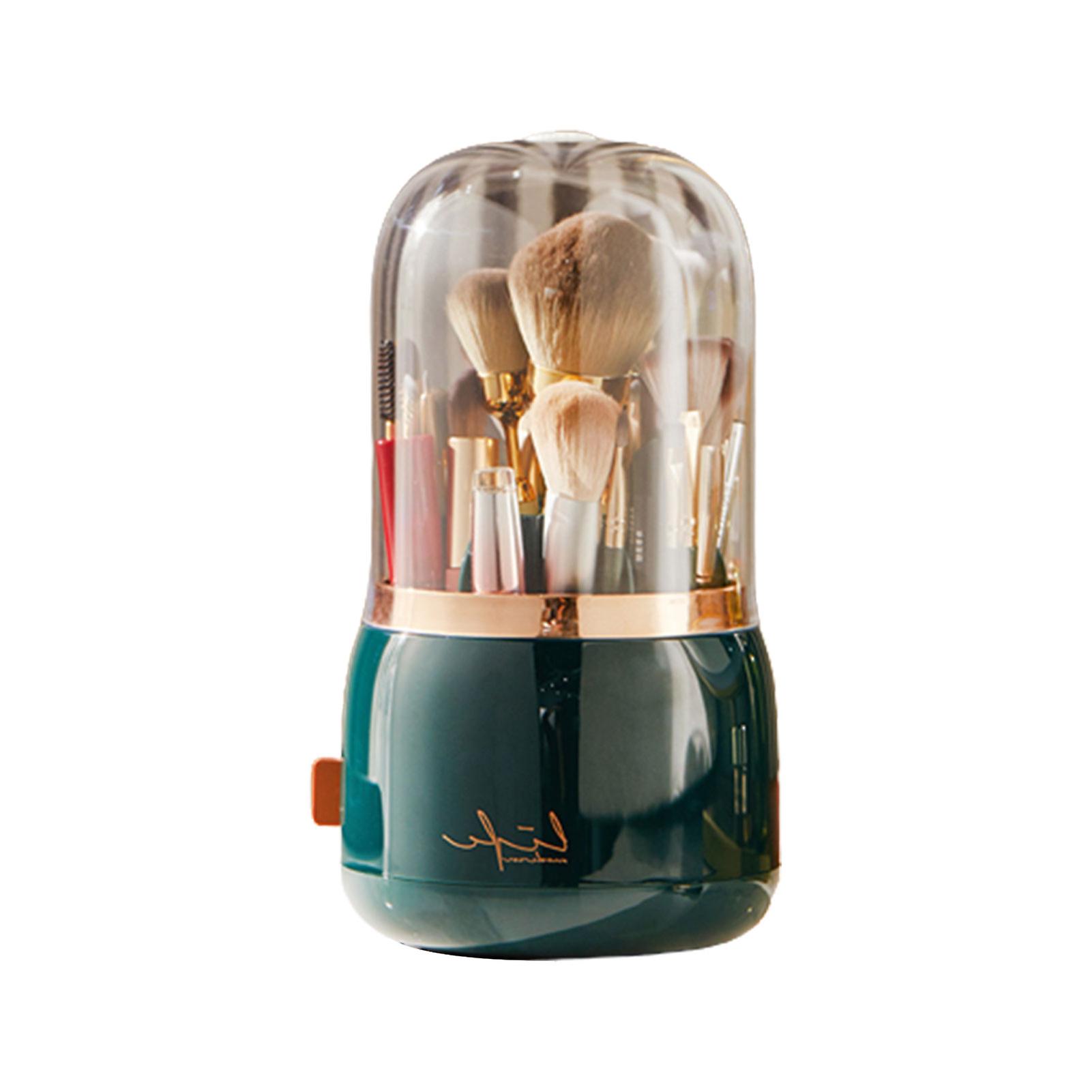 Transparent Makeup Brush Holder Separation Design 360 Rotatable