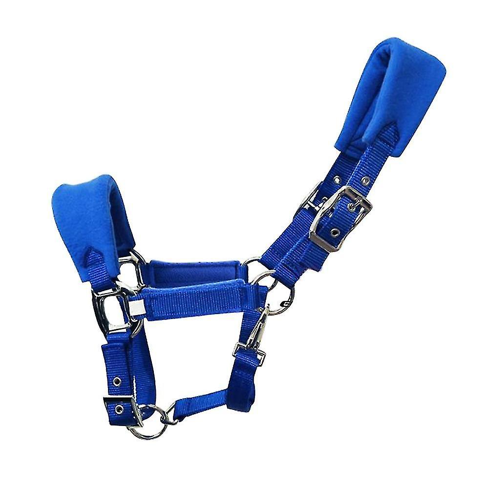 Blue S Double Layered Fleece Padded Horse Halter Practical Adjustable Strap