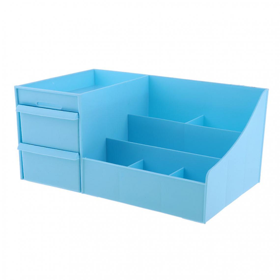 Blue Plastic Multi-use Tiered Storage Box With Drawers For Jewelery Modeling Tools