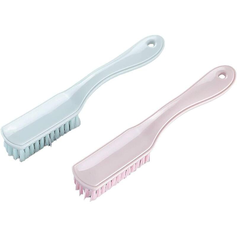 2 Pcs Plastic Clothes Brush Long Handled Cleaning Brush for Clothes Carpet（Random Color）