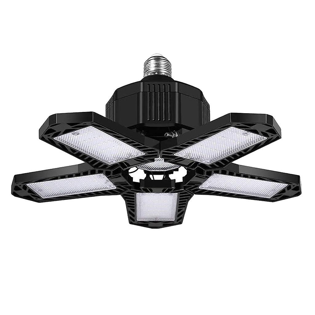 Deformable LED Garage Light Shop Work Ceiling Light Fixture Bulb Black 100w