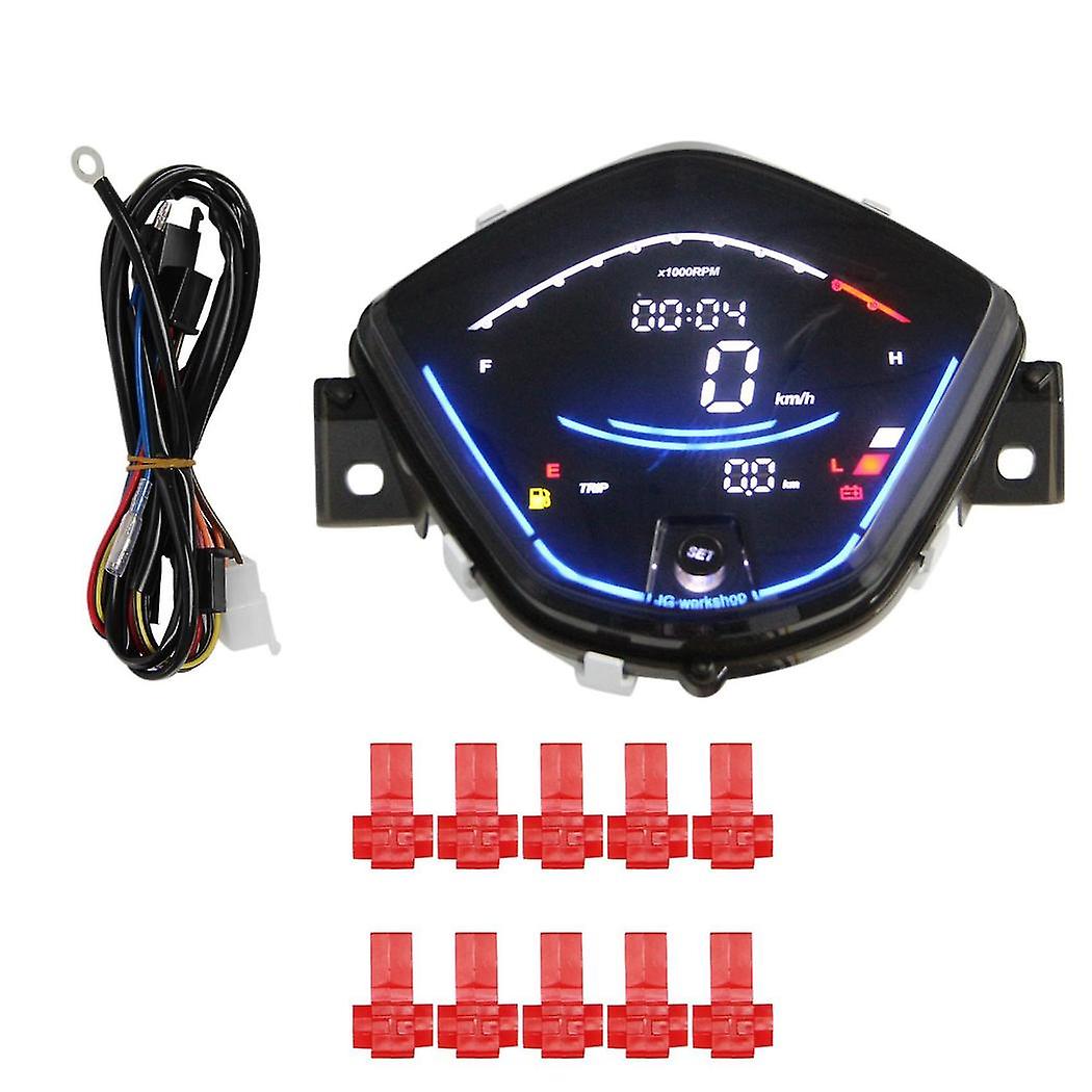 For Wave110 Wave110rs 110rs Digital Meter Motorcycle Tachometer Digital Speedometer Lcd Odometer