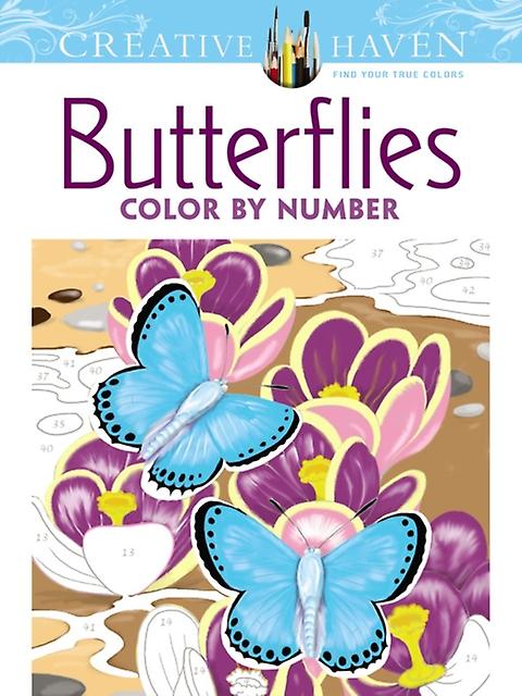 Creative Haven Butterflies Color By Number Coloring Book by Jan Sovak Paperback