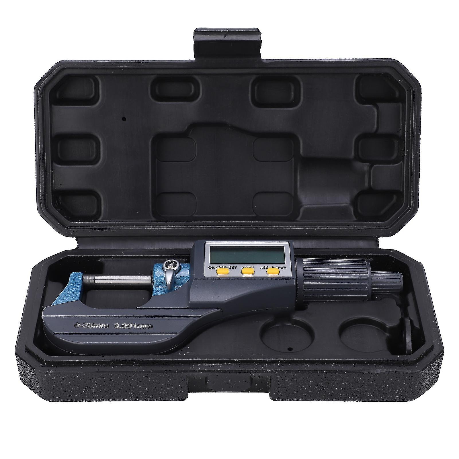 Digital Micrometer Lcd Display With Finetuning Ratchet Wall Thickness Measuring Tool