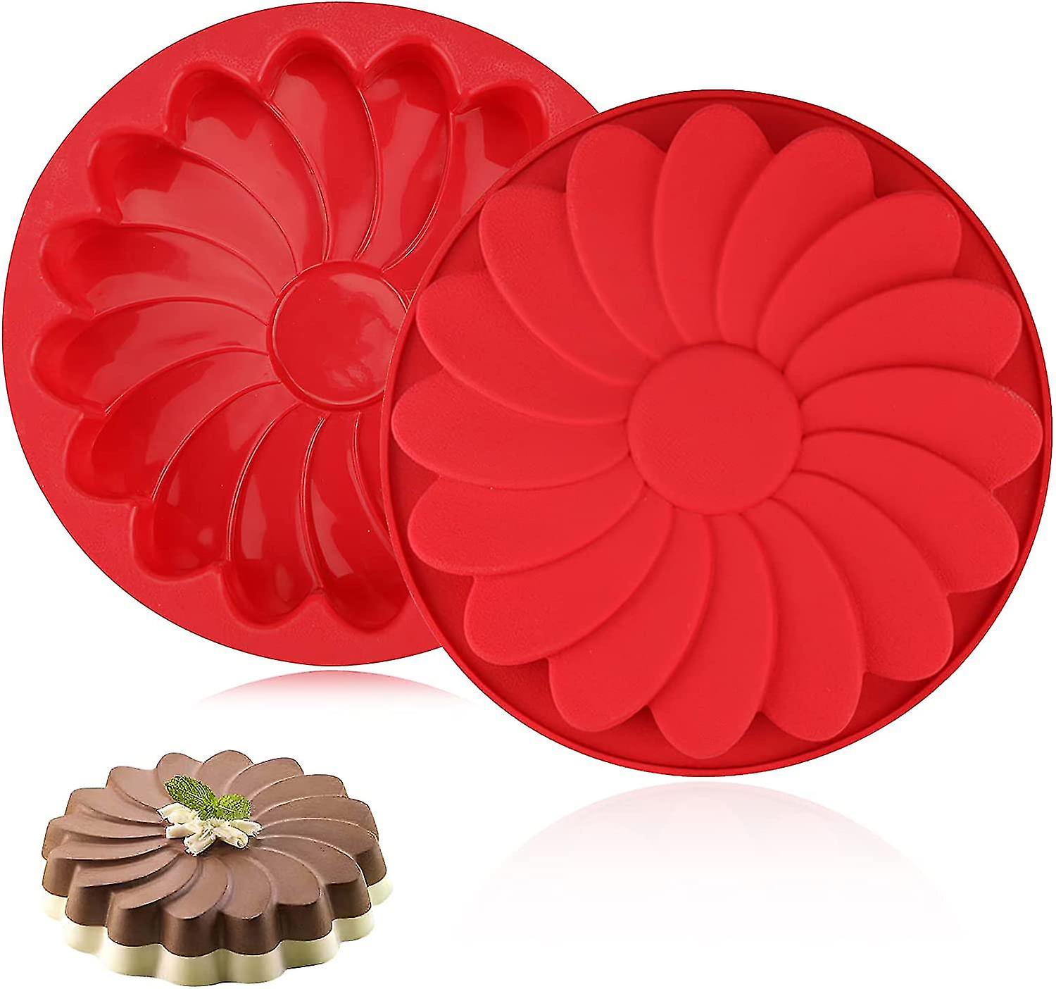 9 Inch Silicone Baking Cake Mould (rood)