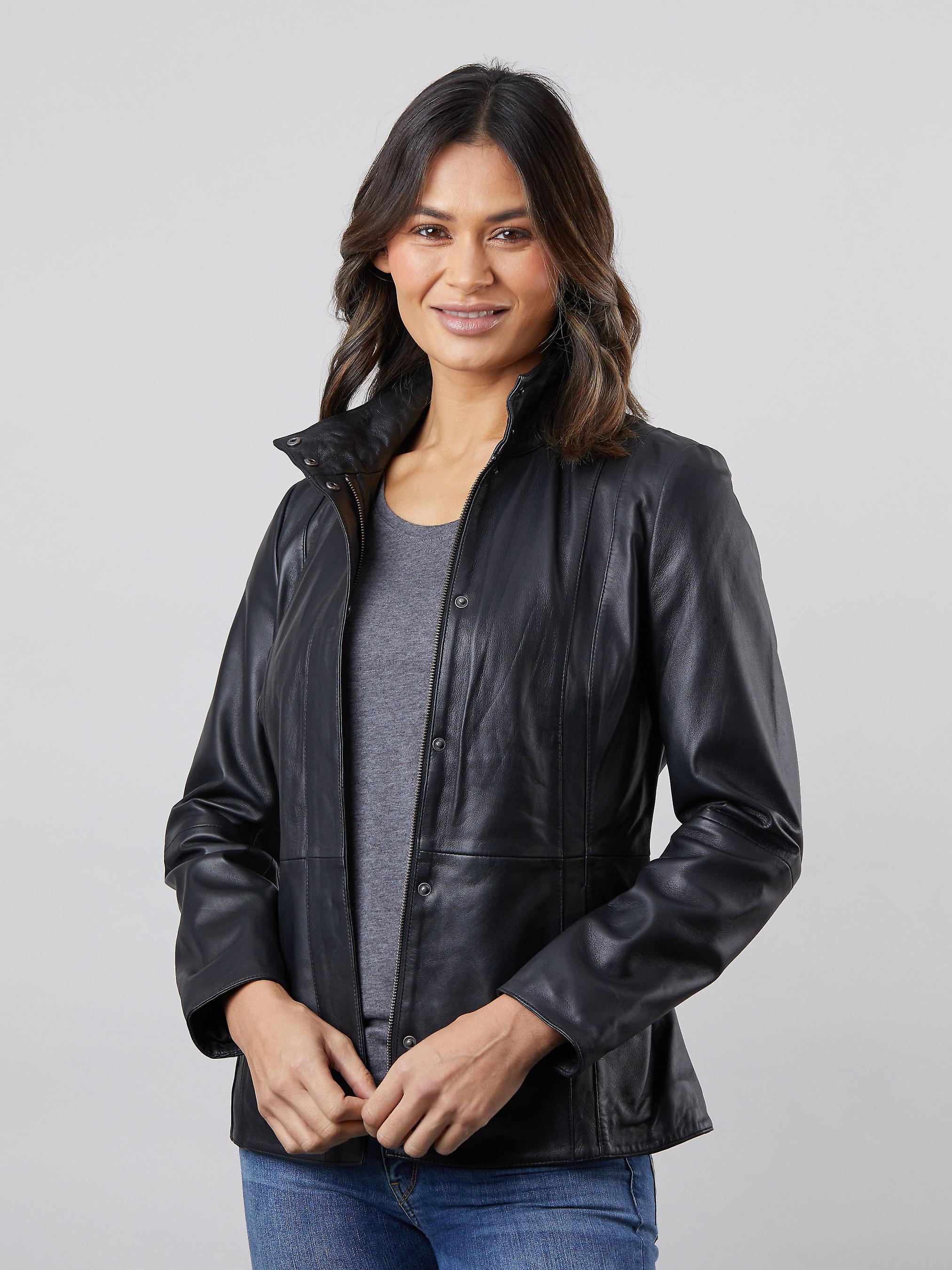 Mari Leather Jacket in Black
