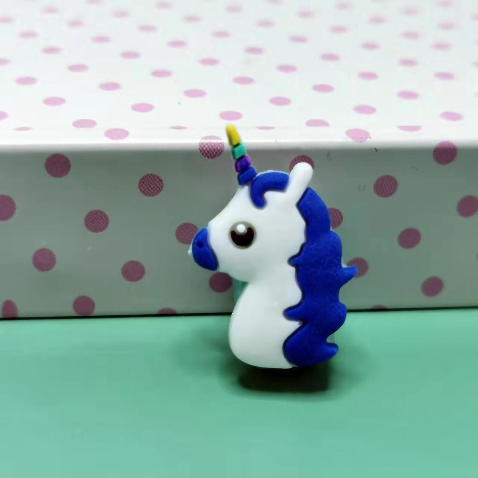 Blue Horse Cartoon Cable Protector - Durable PVC, Snap-Proof, Perfect for Daily Use